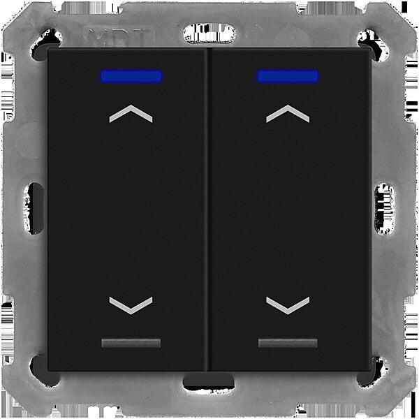 MDT technologies KNX Taster Light 55 2-fach RGBW,swmatt,Jalousie BE-TAL550206.A1